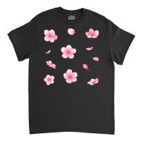 Falling Sakura Cherry Blossom Art Classic T-shirt | Artistshot