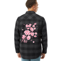 Falling Sakura Cherry Blossom Flannel Shirt | Artistshot