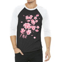 Falling Sakura Cherry Blossom 3/4 Sleeve Shirt | Artistshot