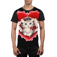 Kitten Coquette Red Valentine Graphic T-shirt | Artistshot