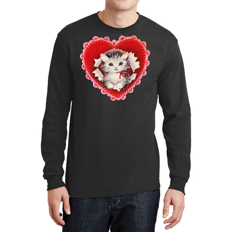 Kitten Coquette Red Valentine Long Sleeve Shirts | Artistshot