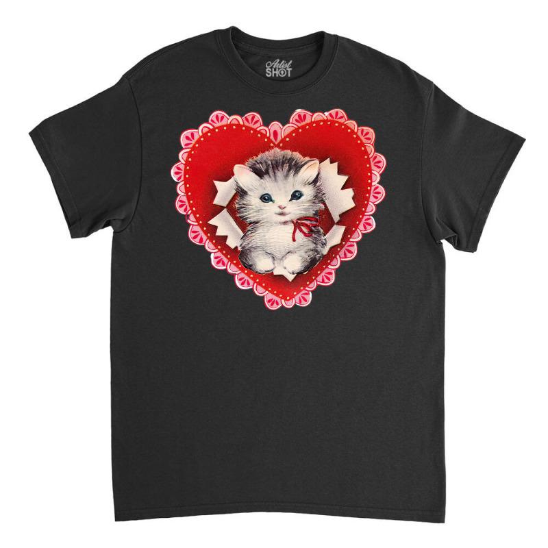 Kitten Coquette Red Valentine Classic T-shirt | Artistshot