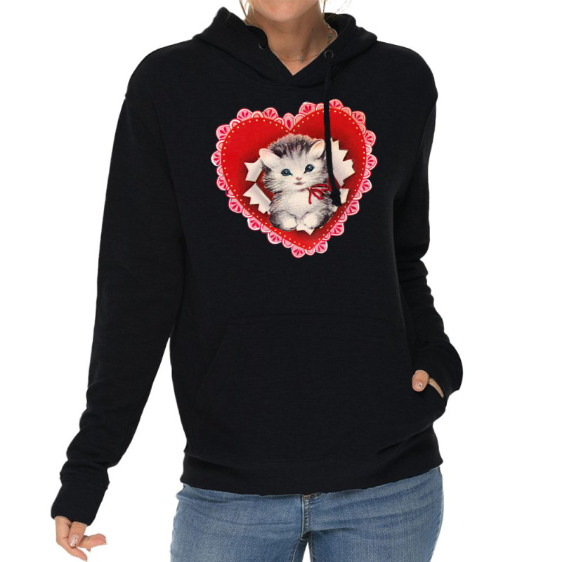 Kitten Coquette Red Valentine Lightweight Hoodie | Artistshot