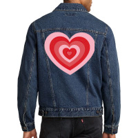 Red And Pink Hearts Men Denim Jacket | Artistshot