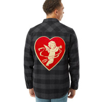 Red Heart Valentine Coquette Cherub Angel Flannel Shirt | Artistshot