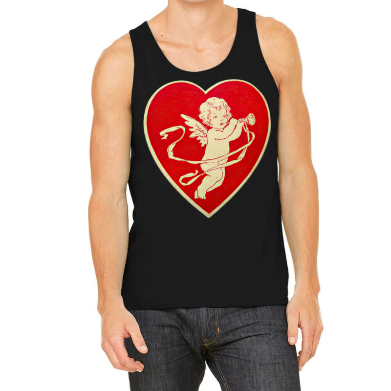 Red Heart Valentine Coquette Cherub Angel Tank Top | Artistshot