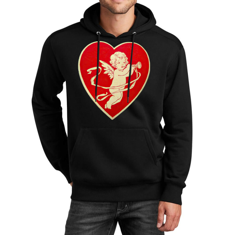 Red Heart Valentine Coquette Cherub Angel Unisex Hoodie | Artistshot