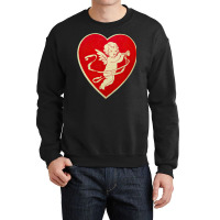 Red Heart Valentine Coquette Cherub Angel Crewneck Sweatshirt | Artistshot