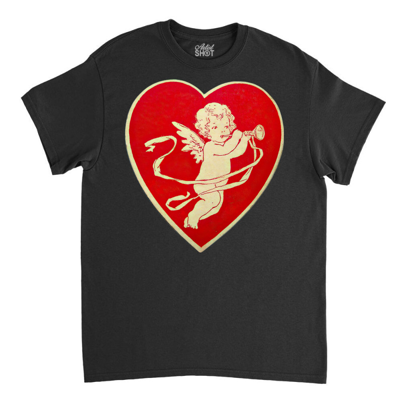 Red Heart Valentine Coquette Cherub Angel Classic T-shirt | Artistshot