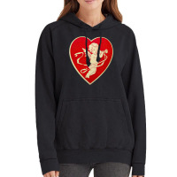 Red Heart Valentine Coquette Cherub Angel Vintage Hoodie | Artistshot