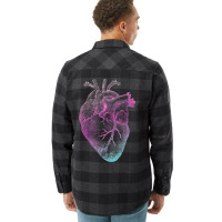 Pinky Heart   Vintage Heart Anatomy Flannel Shirt | Artistshot