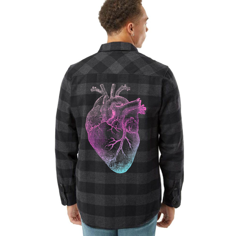 Pinky Heart   Vintage Heart Anatomy Flannel Shirt | Artistshot