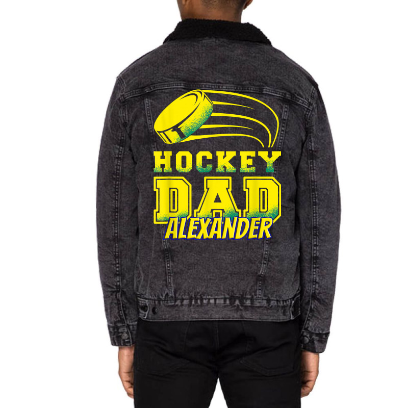 Alexander Hockey Dad With Puck Mens T Shirt Unisex Sherpa-lined Denim Jacket | Artistshot