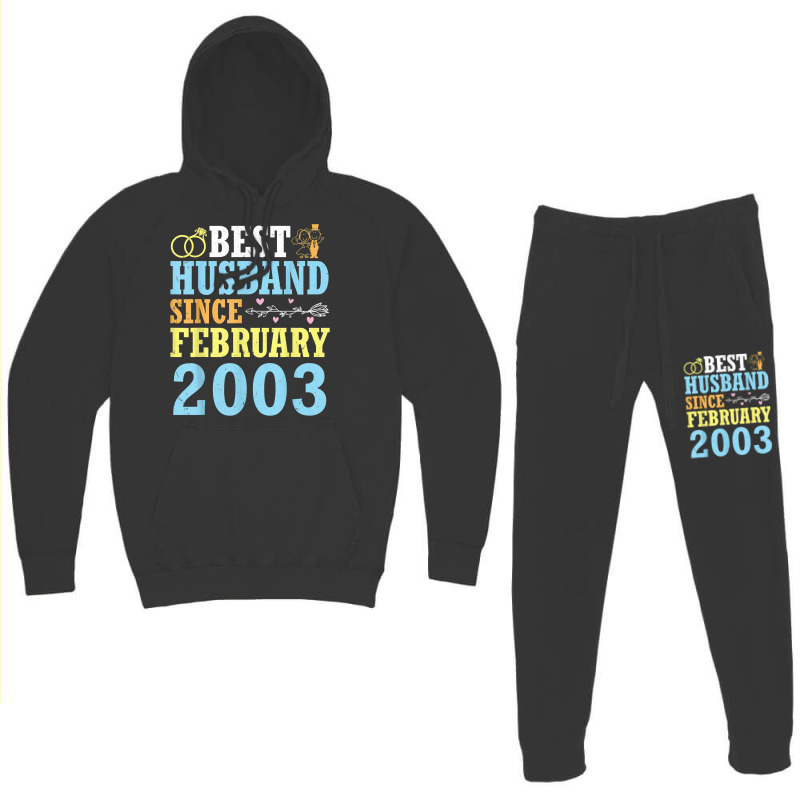 Best Husband Since February 2003 Wedding Marry 20 Years Wife T Shirt Hoodie & Jogger Set | Artistshot