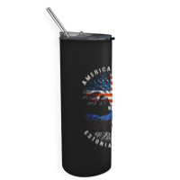 American Grown With Estonian Roots Estonia Flag Usa Flag Skinny Tumbler | Artistshot