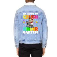 Gamer Back To School I'm Ready To Crush Kindergarten T Shirt Unisex Sherpa-lined Denim Jacket | Artistshot