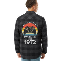 Level 51 Unlocked Awesome Since 1972 Videogame 51st Birthday T Shirt Flannel Shirt | Artistshot