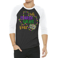 Mardi Gras Y'all Galveston Fun Cute Beads And Mask T Shirt 3/4 Sleeve Shirt | Artistshot