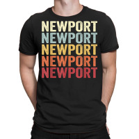 Newport Maine Newport Me Retro Vintage Text T Shirt T-shirt | Artistshot