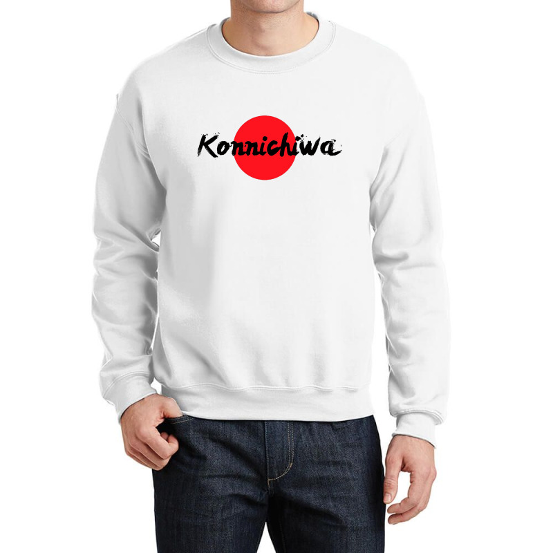 Konnichiwa Japan Kawai Crewneck Sweatshirt by anniesawayn | Artistshot