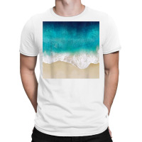 Retro Modern Colorful Aqua Ocean Waves Paint T Shirt T-shirt | Artistshot