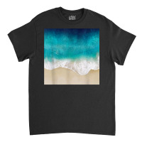 Retro Modern Colorful Aqua Ocean Waves Paint T Shirt Classic T-shirt | Artistshot