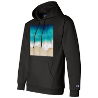 Retro Modern Colorful Aqua Ocean Waves Paint T Shirt Champion Hoodie | Artistshot