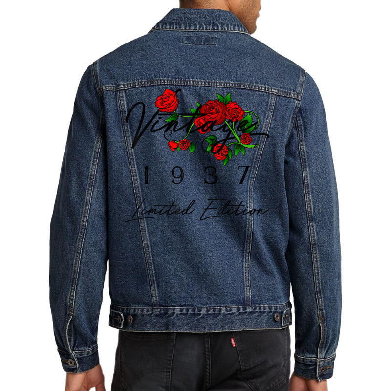 86 Year Old Gifts Vintage 1937 86th Men Women 86th Birthday T Shirt Men Denim Jacket | Artistshot