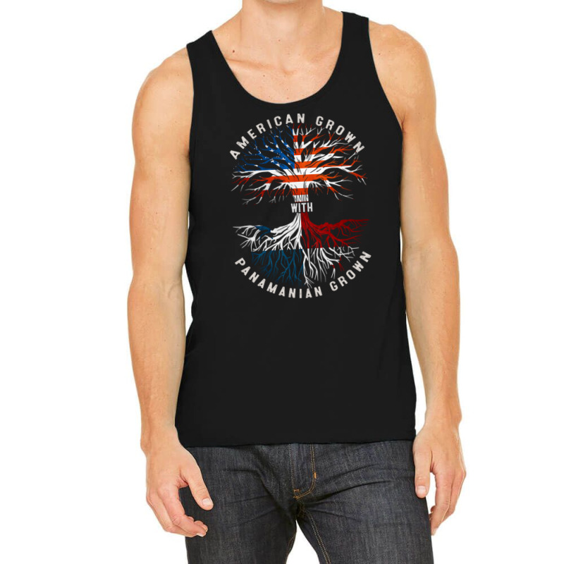 American Grown With Panamanian Roots Tree Panama Flag Usa Flag Tank Top by DaniArt | Artistshot