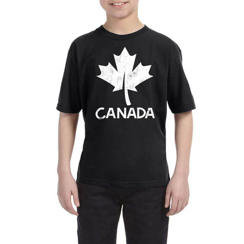 I Love Canada, Canadian Flag Vintage Canadian Maple Leaf Youth Tee by gagajaexterq | Artistshot