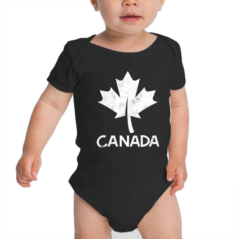 I Love Canada, Canadian Flag Vintage Canadian Maple Leaf Baby Bodysuit by gagajaexterq | Artistshot