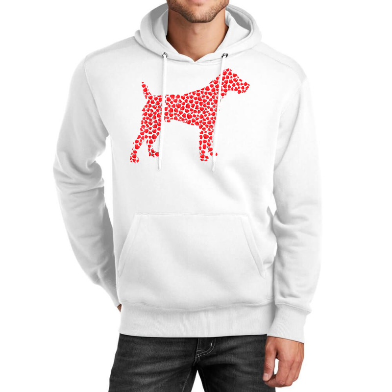 Fox Terrier Dog Lover Heart Shape Fox Terrier Valentines Day T Shirt Unisex Hoodie | Artistshot