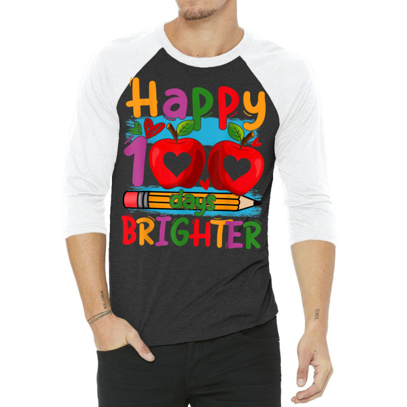 Happy 100 Days Brighter Shirt For Teachers Kids Boys Girls T Shirt 3/4 Sleeve Shirt | Artistshot