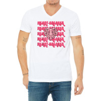 Heartbreaker Skeleton Heart Anti Retro Funny Valentines Day T Shirt V-neck Tee | Artistshot