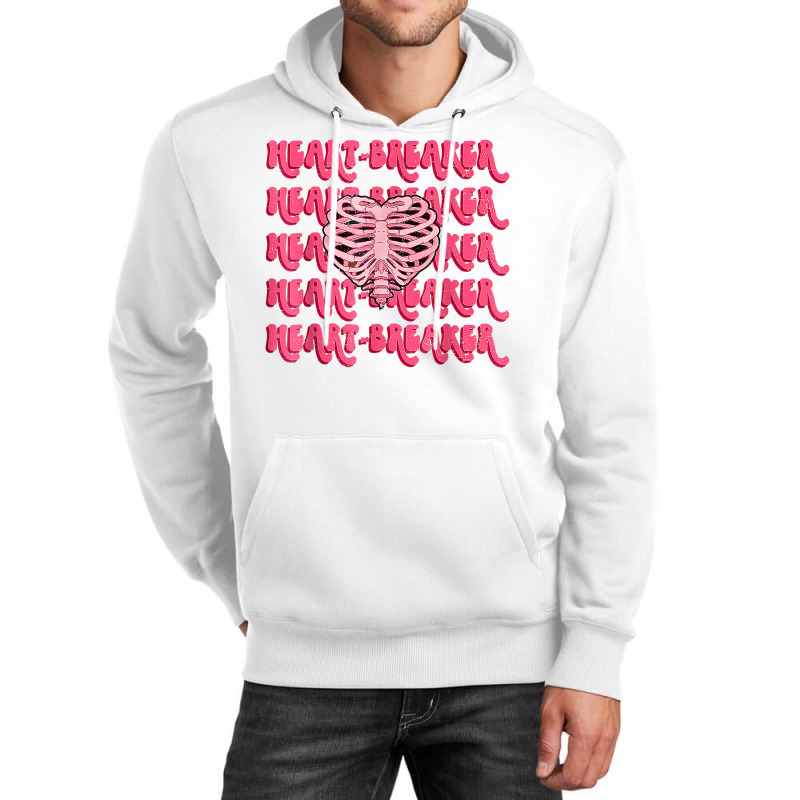 Heartbreaker Skeleton Heart Anti Retro Funny Valentines Day T Shirt Unisex Hoodie | Artistshot