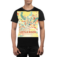 Little Rock Us Map Graphic T-shirt | Artistshot