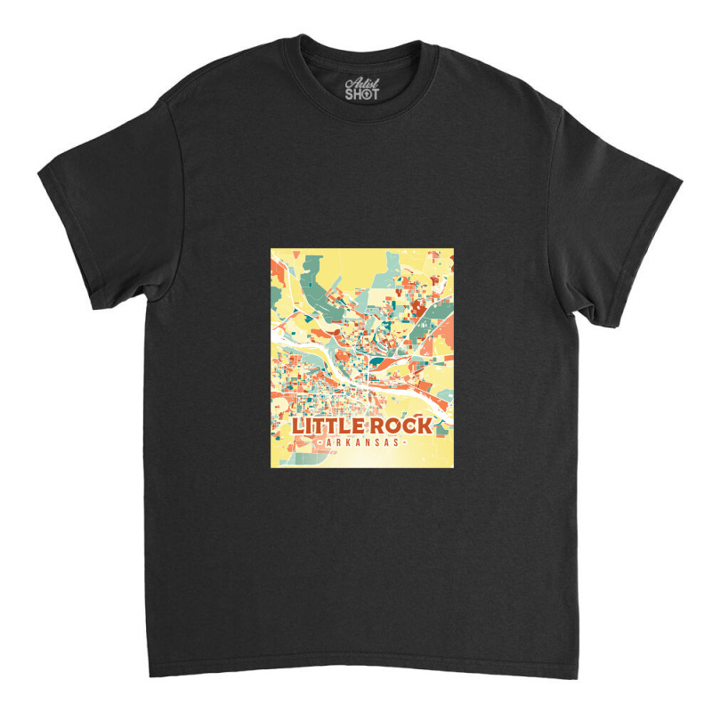 Little Rock Us Map Classic T-shirt | Artistshot