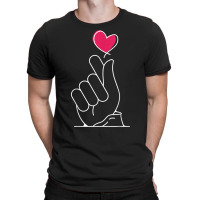 K Pop Shirt   Heartbeat Hand Heart Korean Pop Music T Shirt T-shirt | Artistshot