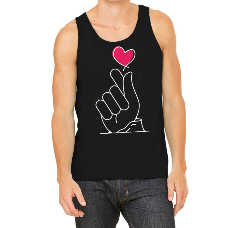 K Pop Shirt   Heartbeat Hand Heart Korean Pop Music T Shirt Tank Top | Artistshot