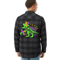 Mardi Saurus T Rex Dinosaur Mardi Gras T Shirt Flannel Shirt | Artistshot