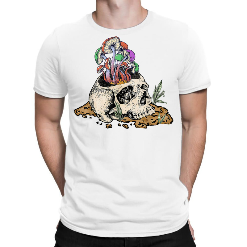 Skull Morels Mushroom Retro Vintage Shirt Gift For Gardening T Shirt T-shirt | Artistshot