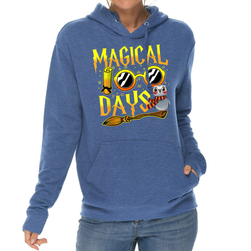 Wizard 100 Magical Days 100th Days Of School Kids Teachers T Shirt Lightweight Hoodie | Artistshot