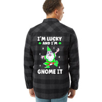 Womens I'm Lucky And I Gnomme It Happy St Patricks Day Gnome T Shirt Flannel Shirt | Artistshot