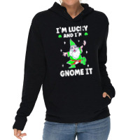 Womens I'm Lucky And I Gnomme It Happy St Patricks Day Gnome T Shirt Lightweight Hoodie | Artistshot