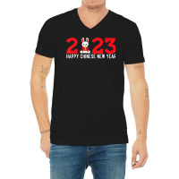 Zodiac Chinese Rabbit Shirt New Year 2023 Year Of The Rabbit T Shirt V-neck Tee | Artistshot