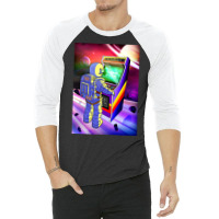 Astronaut Arcade Gamer 3/4 Sleeve Shirt | Artistshot