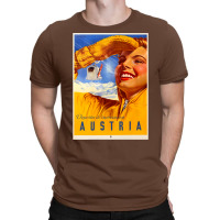 Austria. Winter Sports. Vintage Travel Poster T-shirt | Artistshot