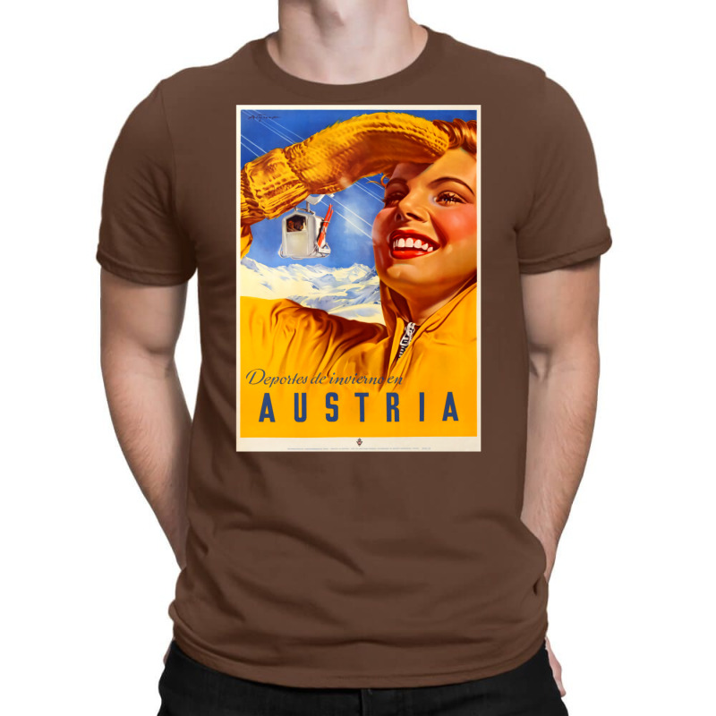 Austria. Winter Sports. Vintage Travel Poster T-Shirt by rozihapirrirq | Artistshot