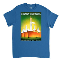 Bremen New York Line. Vintage Cruise Canvas Print Classic T-shirt | Artistshot