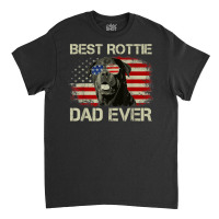 Mens Best Rottie Dad Ever Tshirt Rottweiler American Flag Gift Classic T-shirt | Artistshot